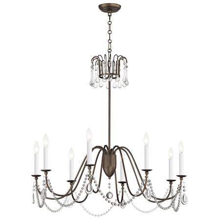 Maxim Lighting Plumette 8-Light Chandelier w Crystal 12168CHB/CRY